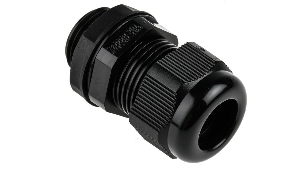 Cable Gland, 10 ... 14mm, M20, Polyamide 6.6, Black, Pack of 5 pieces